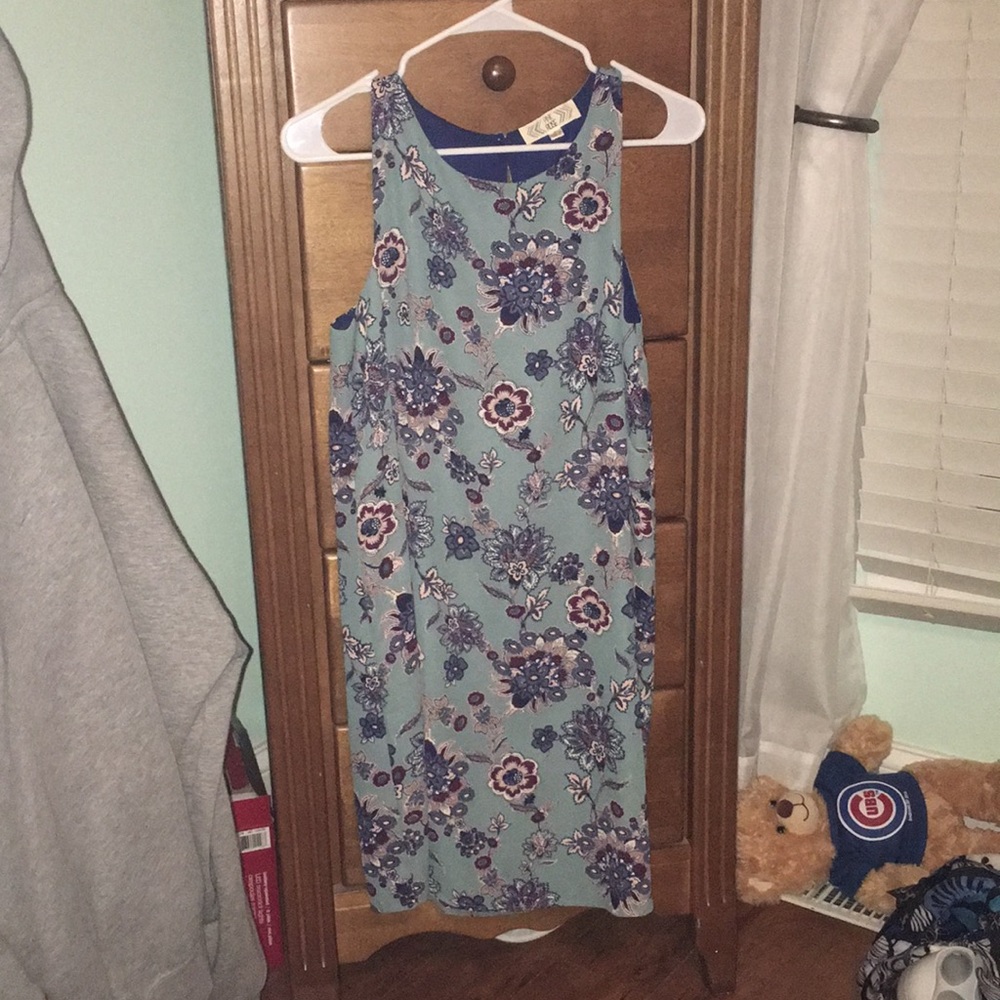 Blue dress with flowers